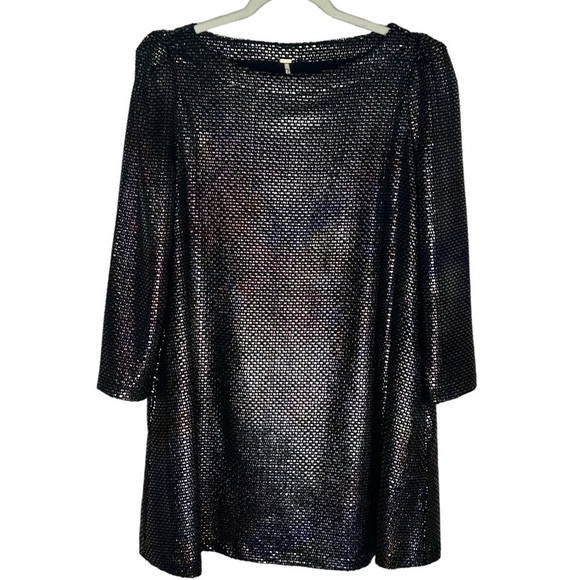 Free People Diamonds Are Forever Metallic Shift Dress - Picture 5 of 15